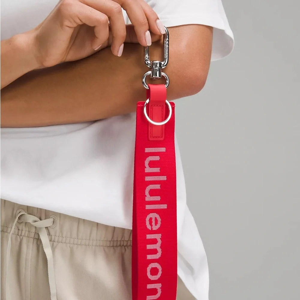 Lululemon Never Lost Keychain- Lulu Red/White